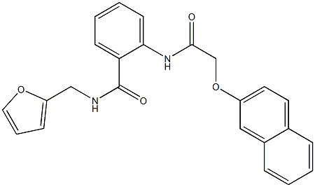 N-(2-furylmethyl)-2-{[2-(2-naphthyloxy)acetyl]amino}benzamide Struktur