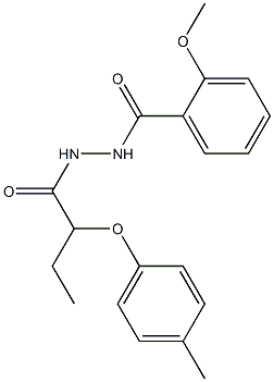 N'-(2-methoxybenzoyl)-2-(4-methylphenoxy)butanohydrazide Struktur