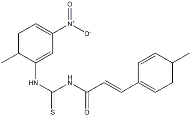 N-(2-methyl-5-nitrophenyl)-N'-[(E)-3-(4-methylphenyl)-2-propenoyl]thiourea Struktur