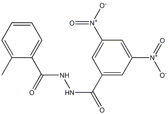 N'-(2-methylbenzoyl)-3,5-dinitrobenzohydrazide Struktur