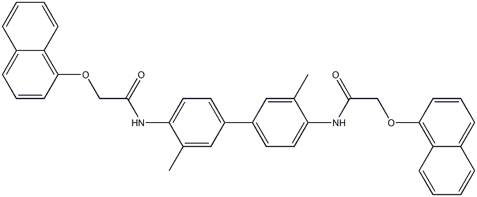 N-(3,3'-dimethyl-4'-{[2-(1-naphthyloxy)acetyl]amino}[1,1'-biphenyl]-4-yl)-2-(1-naphthyloxy)acetamide Struktur