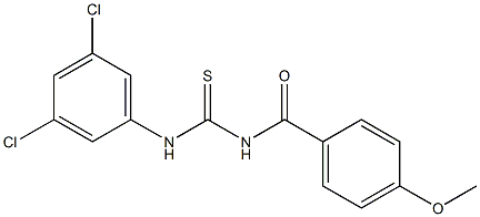 N-(3,5-dichlorophenyl)-N'-(4-methoxybenzoyl)thiourea Struktur