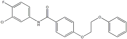 N-(3-chloro-4-fluorophenyl)-4-(2-phenoxyethoxy)benzamide Struktur