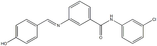 N-(3-chlorophenyl)-3-{[(E)-(4-hydroxyphenyl)methylidene]amino}benzamide Struktur