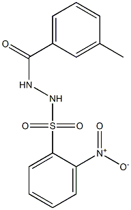 N'-(3-methylbenzoyl)-2-nitrobenzenesulfonohydrazide Struktur