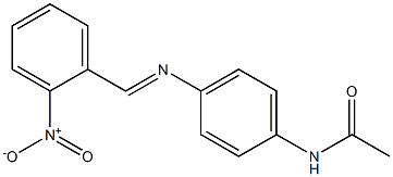 N-(4-{[(E)-(2-nitrophenyl)methylidene]amino}phenyl)acetamide Struktur