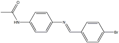 N-(4-{[(E)-(4-bromophenyl)methylidene]amino}phenyl)acetamide Struktur