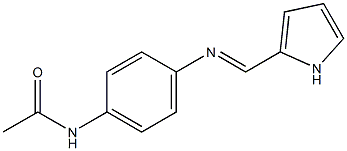 N-(4-{[(E)-1H-pyrrol-2-ylmethylidene]amino}phenyl)acetamide Struktur