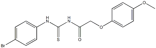 N-(4-bromophenyl)-N'-[2-(4-methoxyphenoxy)acetyl]thiourea Struktur