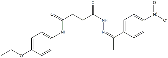 N-(4-ethoxyphenyl)-4-{2-[(Z)-1-(4-nitrophenyl)ethylidene]hydrazino}-4-oxobutanamide Struktur