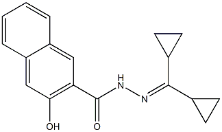 N'-(dicyclopropylmethylene)-3-hydroxy-2-naphthohydrazide Struktur