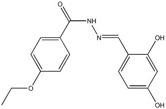 N'-[(E)-(2,4-dihydroxyphenyl)methylidene]-4-ethoxybenzohydrazide Struktur