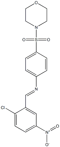 N-[(E)-(2-chloro-5-nitrophenyl)methylidene]-N-[4-(4-morpholinylsulfonyl)phenyl]amine Struktur