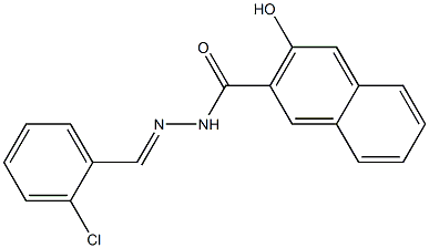 N'-[(E)-(2-chlorophenyl)methylidene]-3-hydroxy-2-naphthohydrazide Struktur