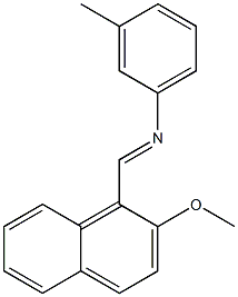 N-[(E)-(2-methoxy-1-naphthyl)methylidene]-N-(3-methylphenyl)amine Struktur