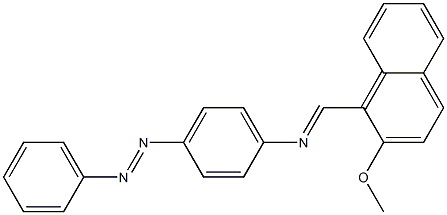 N-[(E)-(2-methoxy-1-naphthyl)methylidene]-N-{4-[(E)-2-phenyldiazenyl]phenyl}amine Struktur