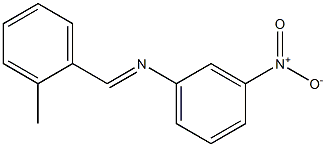 N-[(E)-(2-methylphenyl)methylidene]-N-(3-nitrophenyl)amine Struktur