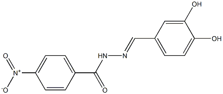 N'-[(E)-(3,4-dihydroxyphenyl)methylidene]-4-nitrobenzohydrazide Struktur