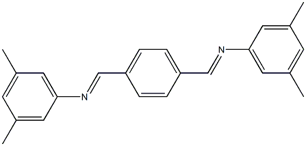 N-(3,5-dimethylphenyl)-N-[(E)-(4-{[(3,5-dimethylphenyl)imino]methyl}phenyl)methylidene]amine Struktur