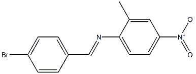 N-[(E)-(4-bromophenyl)methylidene]-N-(2-methyl-4-nitrophenyl)amine Struktur