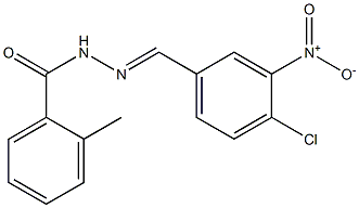 N'-[(E)-(4-chloro-3-nitrophenyl)methylidene]-2-methylbenzohydrazide Struktur