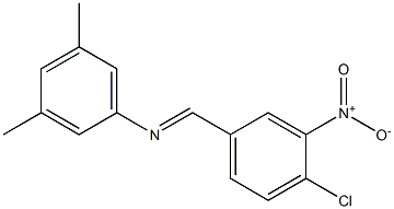 N-[(E)-(4-chloro-3-nitrophenyl)methylidene]-N-(3,5-dimethylphenyl)amine Struktur