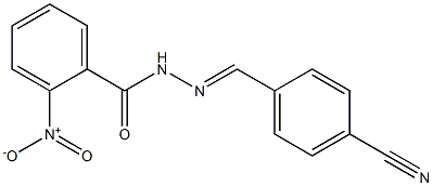 N'-[(E)-(4-cyanophenyl)methylidene]-2-nitrobenzohydrazide Struktur