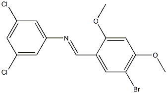 N-[(E)-(5-bromo-2,4-dimethoxyphenyl)methylidene]-N-(3,5-dichlorophenyl)amine Struktur