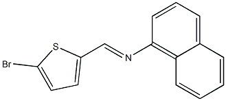 N-[(E)-(5-bromo-2-thienyl)methylidene]-N-(1-naphthyl)amine Struktur