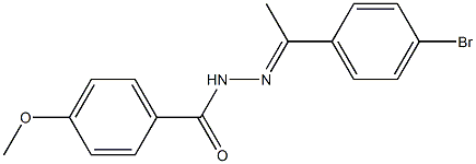 N'-[(E)-1-(4-bromophenyl)ethylidene]-4-methoxybenzohydrazide Struktur