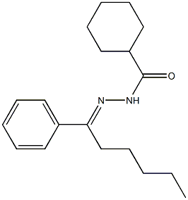 N'-[(E)-1-phenylhexylidene]cyclohexanecarbohydrazide Struktur