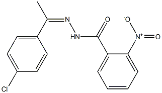 N'-[(Z)-1-(4-chlorophenyl)ethylidene]-2-nitrobenzohydrazide Struktur