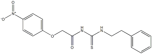 N-[2-(4-nitrophenoxy)acetyl]-N'-phenethylthiourea Struktur