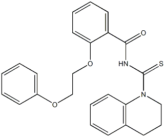 N-[3,4-dihydro-1(2H)-quinolinylcarbothioyl]-2-(2-phenoxyethoxy)benzamide Struktur