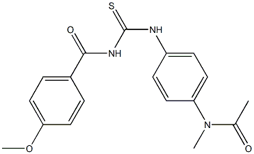 N-[4-({[(4-methoxybenzoyl)amino]carbothioyl}amino)phenyl]-N-methylacetamide Struktur