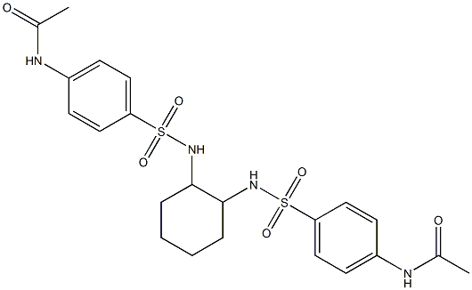 N-[4-({[2-({[4-(acetylamino)phenyl]sulfonyl}amino)cyclohexyl]amino}sulfonyl)phenyl]acetamide Struktur