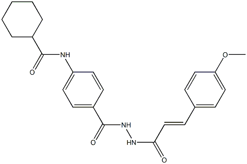 N-[4-({2-[(E)-3-(4-methoxyphenyl)-2-propenoyl]hydrazino}carbonyl)phenyl]cyclohexanecarboxamide Struktur