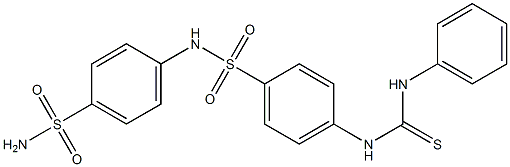 N-[4-(aminosulfonyl)phenyl]-4-[(anilinocarbothioyl)amino]benzenesulfonamide Struktur