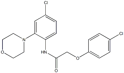 N-[4-chloro-2-(4-morpholinyl)phenyl]-2-(4-chlorophenoxy)acetamide Struktur