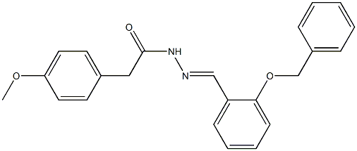 N'-{(E)-[2-(benzyloxy)phenyl]methylidene}-2-(4-methoxyphenyl)acetohydrazide Struktur