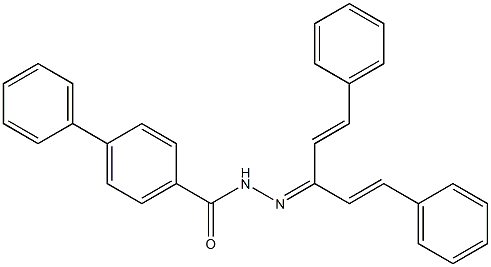 N'-{(E)-3-phenyl-1-[(E)-2-phenylethenyl]-2-propenylidene}[1,1'-biphenyl]-4-carbohydrazide Struktur