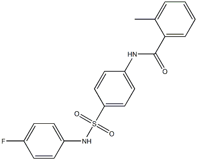 N-{4-[(4-fluoroanilino)sulfonyl]phenyl}-2-methylbenzamide Struktur