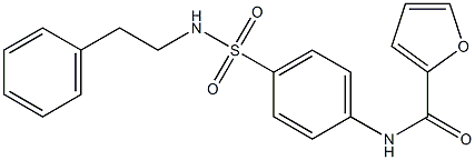 N-{4-[(phenethylamino)sulfonyl]phenyl}-2-furamide Struktur