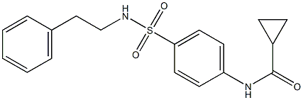 N-{4-[(phenethylamino)sulfonyl]phenyl}cyclopropanecarboxamide Struktur