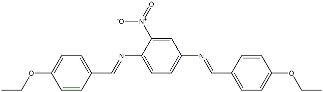 N-[(E)-(4-ethoxyphenyl)methylidene]-N-(4-{[(E)-(4-ethoxyphenyl)methylidene]amino}-2-nitrophenyl)amine Struktur