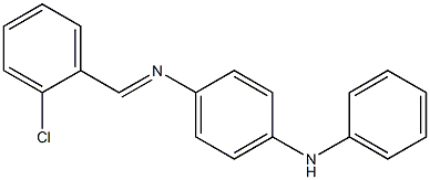 N-(4-anilinophenyl)-N-[(E)-(2-chlorophenyl)methylidene]amine Struktur