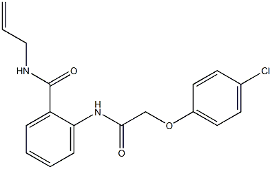 N-allyl-2-{[2-(4-chlorophenoxy)acetyl]amino}benzamide Struktur