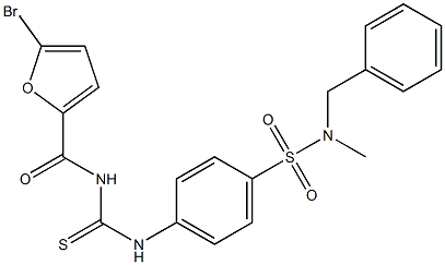 N-benzyl-4-({[(5-bromo-2-furoyl)amino]carbothioyl}amino)-N-methylbenzenesulfonamide Struktur