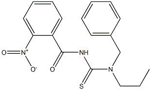 N-benzyl-N'-(2-nitrobenzoyl)-N-propylthiourea Struktur