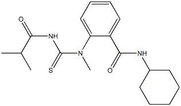 N-cyclohexyl-2-[[(isobutyrylamino)carbothioyl](methyl)amino]benzamide Struktur